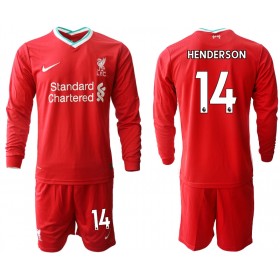 Camisetas Liverpool Jordan Henderson 14 Niños Primera Equipacion 2020/2021 Manga Larga